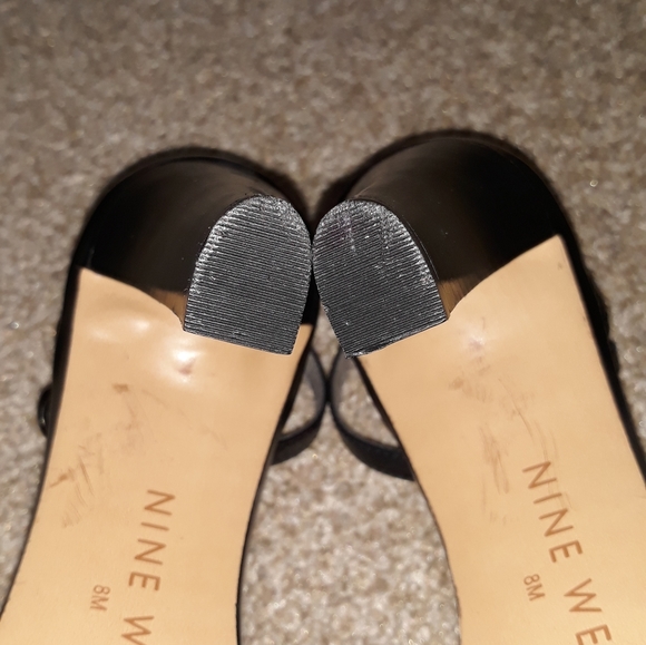 NWOT NINE WEST leather sandals heels - Picture 8 of 11